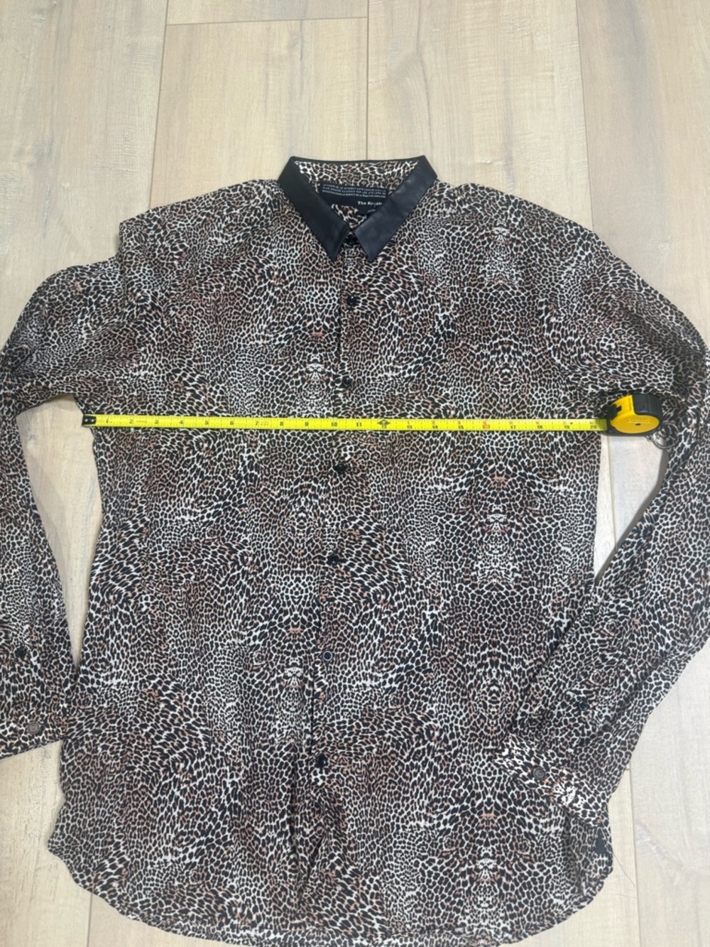 The Kooples Brown and Black Leopard-Print Button-Down Shirt - Picture 3 of 6